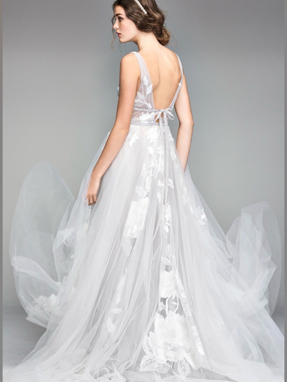 Willowby 50704 Galatea Plunging Neckline Wedding Dress - Picture 2 of 6